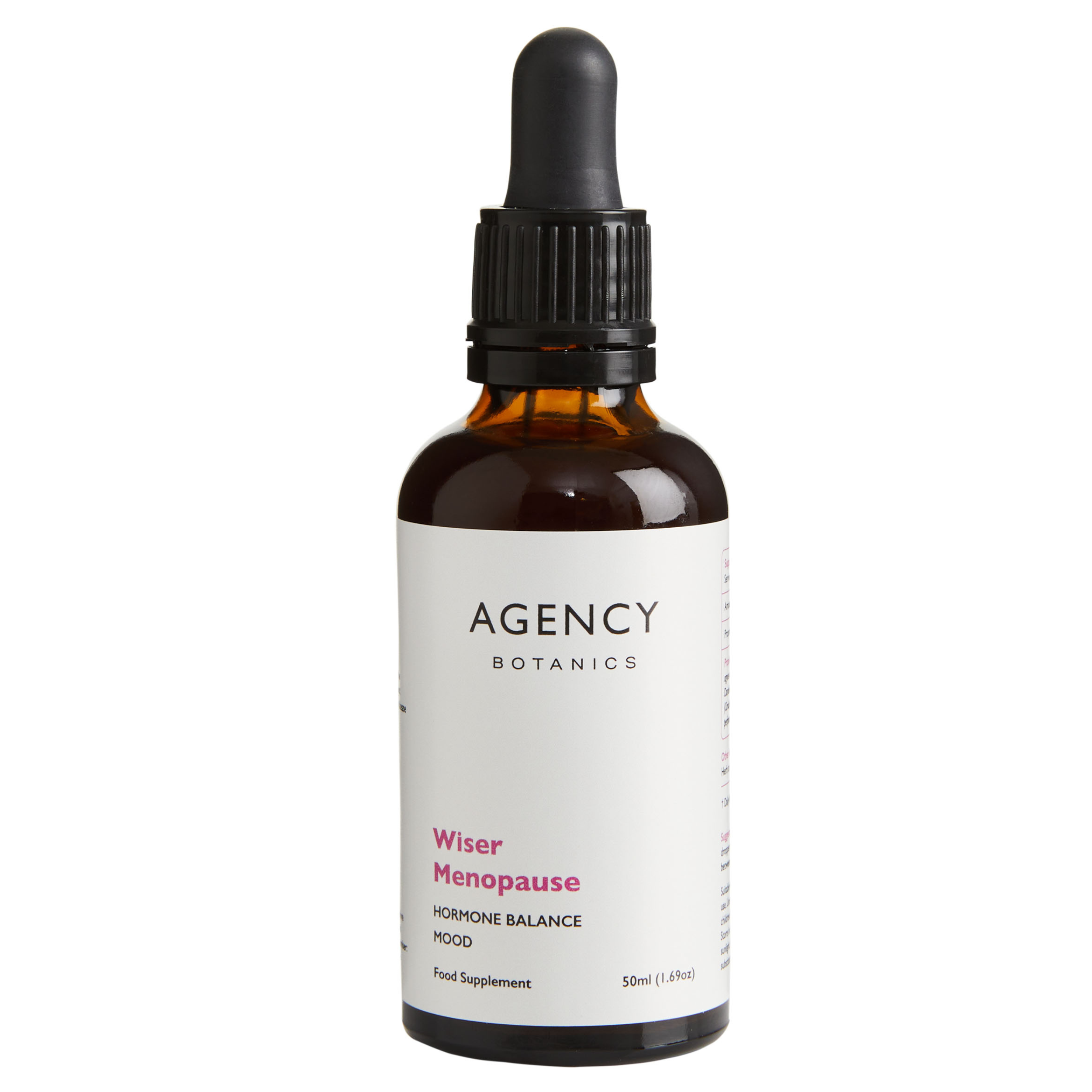 Wiser Menopause organic herbal tincture and supplement to help managing symptoms of perimenopause.  Made with Chaste Tree, St. John's Wort, Motherwort and more.