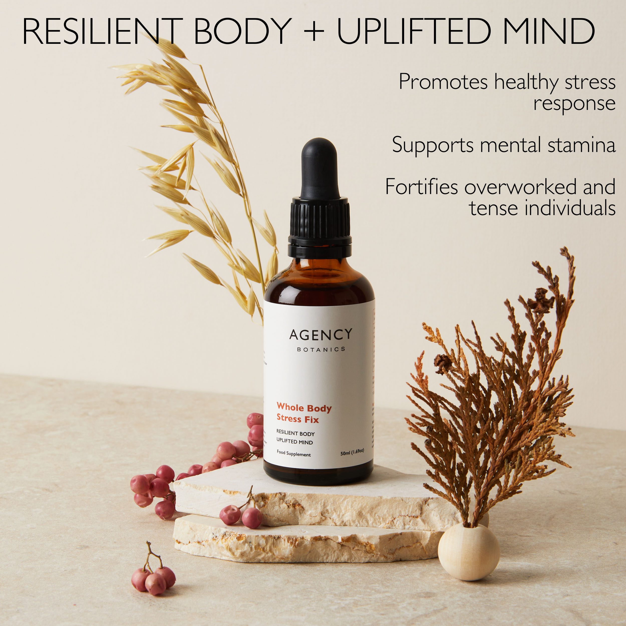 Whole Body Stress Fix is an organic herbal tincture and supplement to support stress management and energy.  Made Cordyceps, Schisandra, Ashwagandha and Siberian Ginseng.